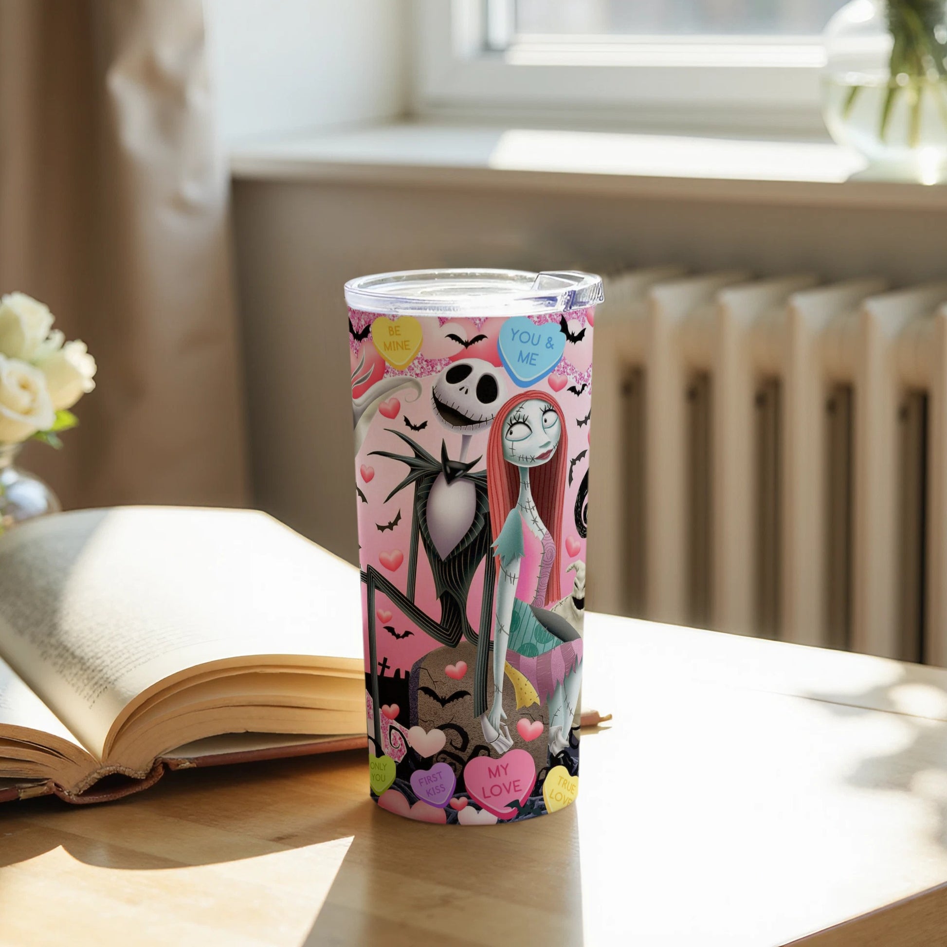 Romantic Jack and Sally Characters Tumbler Cup