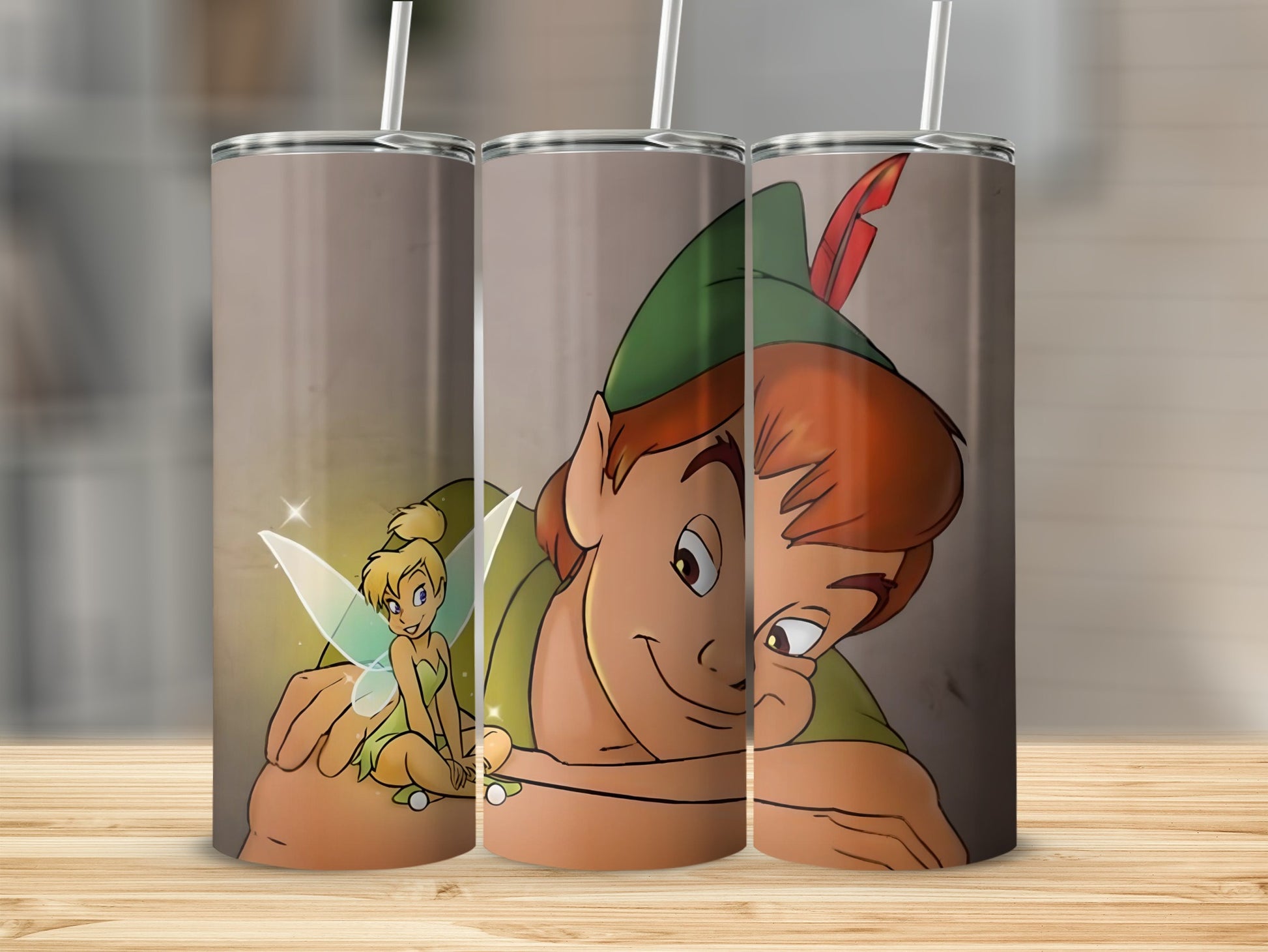 Peter Pan and Tinker Bell Stainless Steel Tumbler