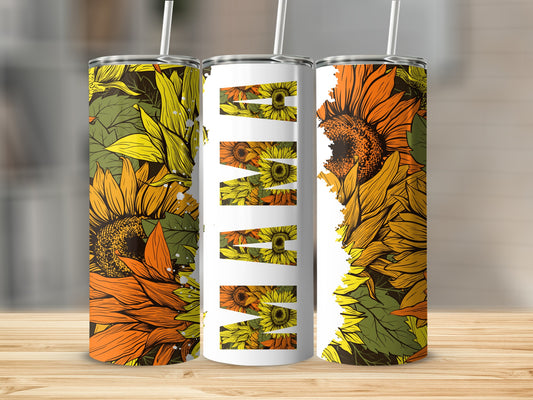 Vibrant Sunflower Design MOM Insulated Tumbler