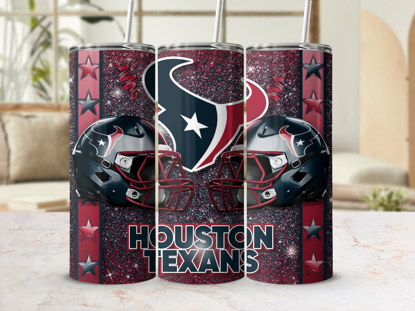 Houston Texans Football Team Logo Graphic Design Tumblers