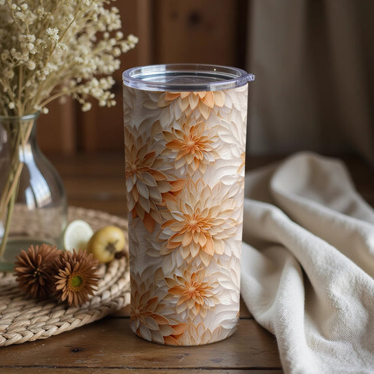 Floral Patterned Insulated Tumbler for Beverage Enthusiasts