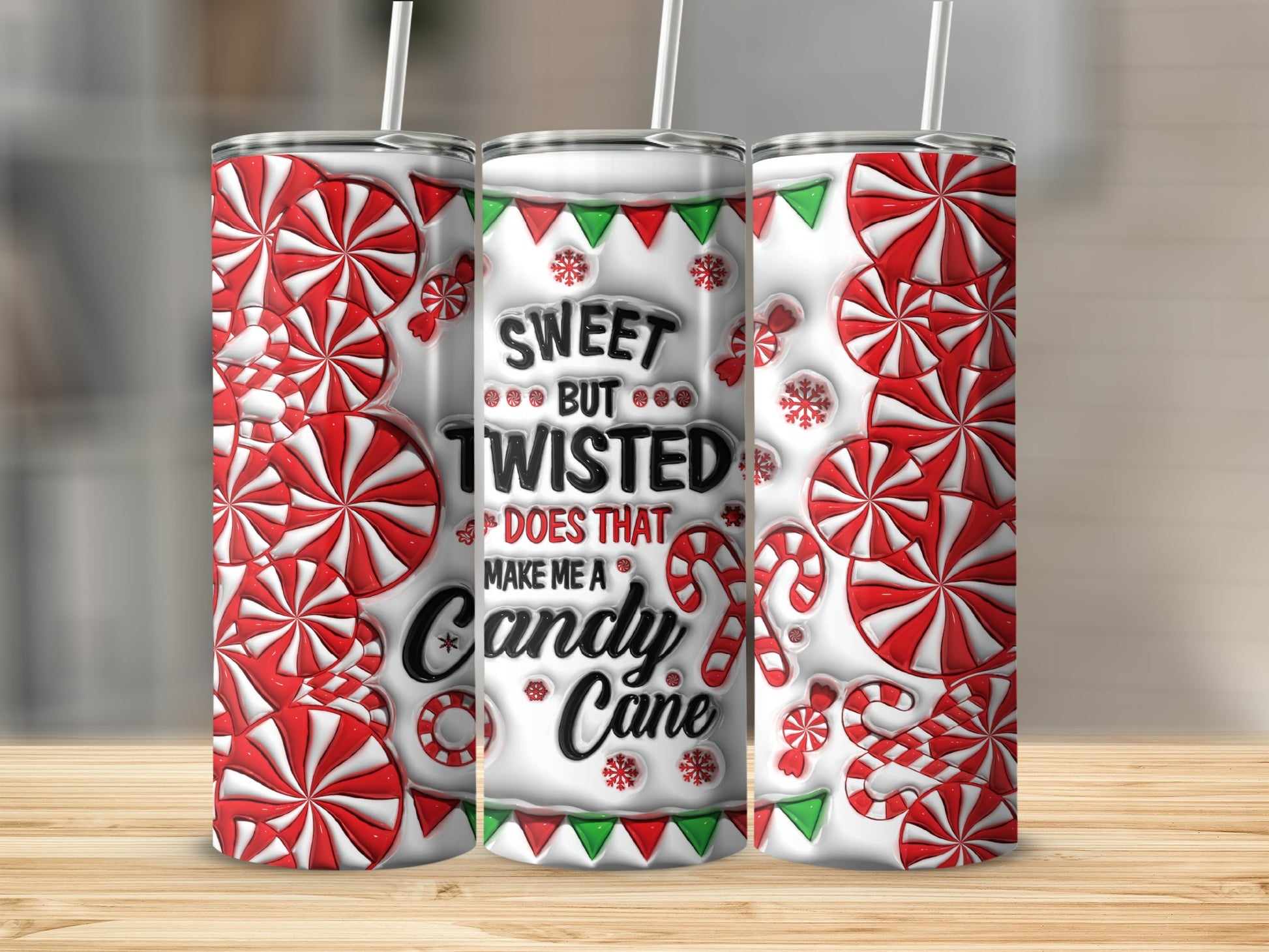Sweet But Twisted Candy Cane Tumbler Christmas Gift