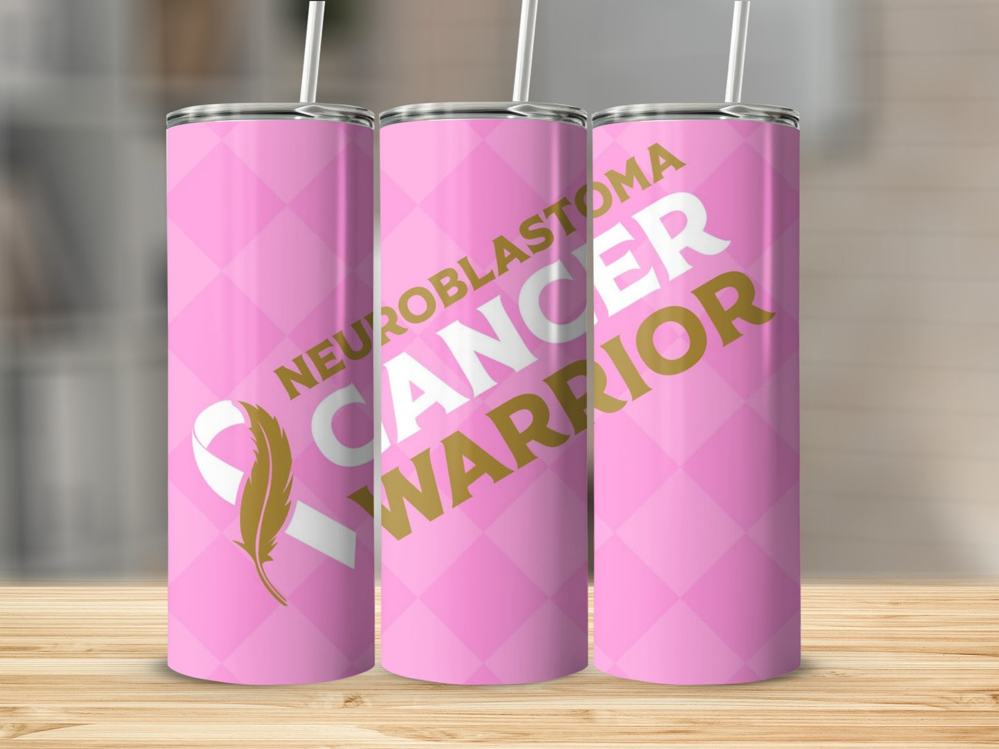 Neuroblastoma Cancer Warrior Tumbler Inspirational Gift