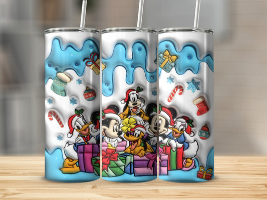 Christmas Cartoon Characters Design Tumbler Cup Product