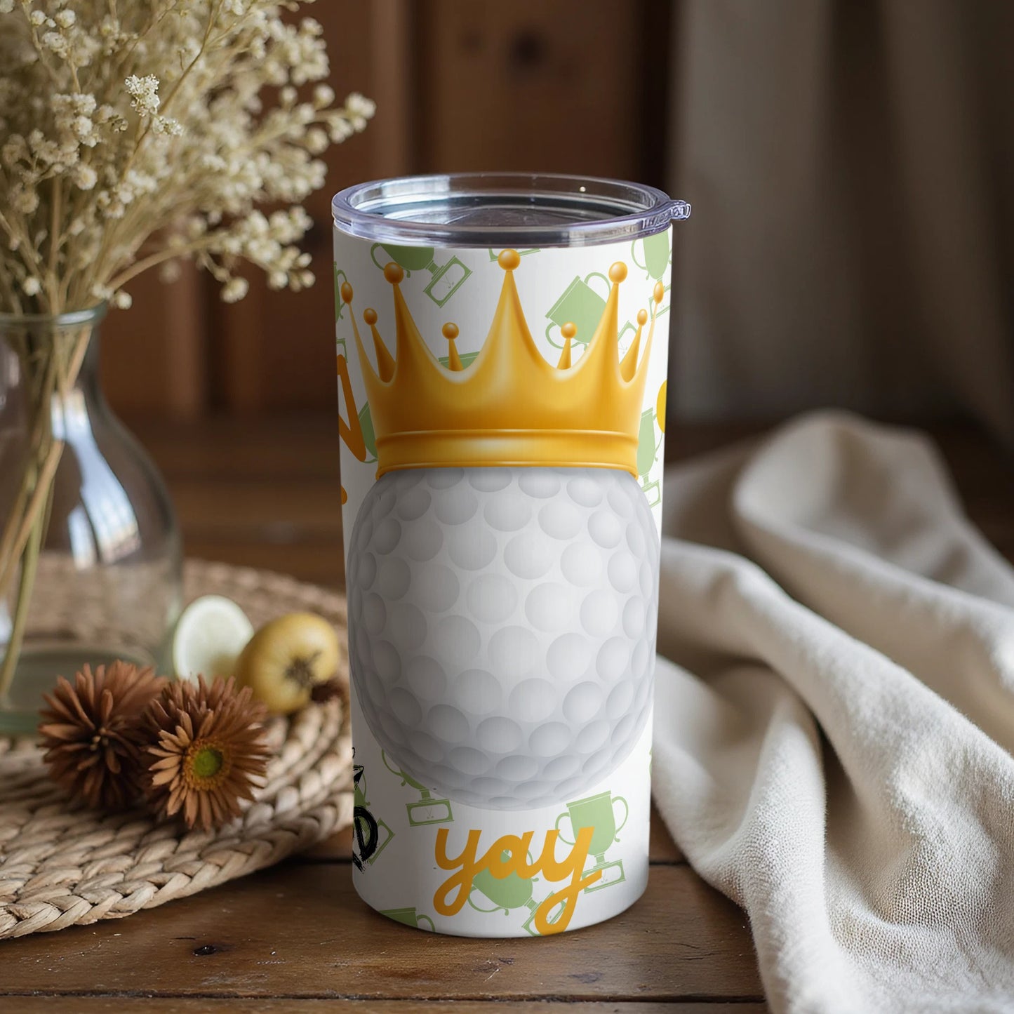 Golf Ball Crown Yay Insulated Tumbler Product