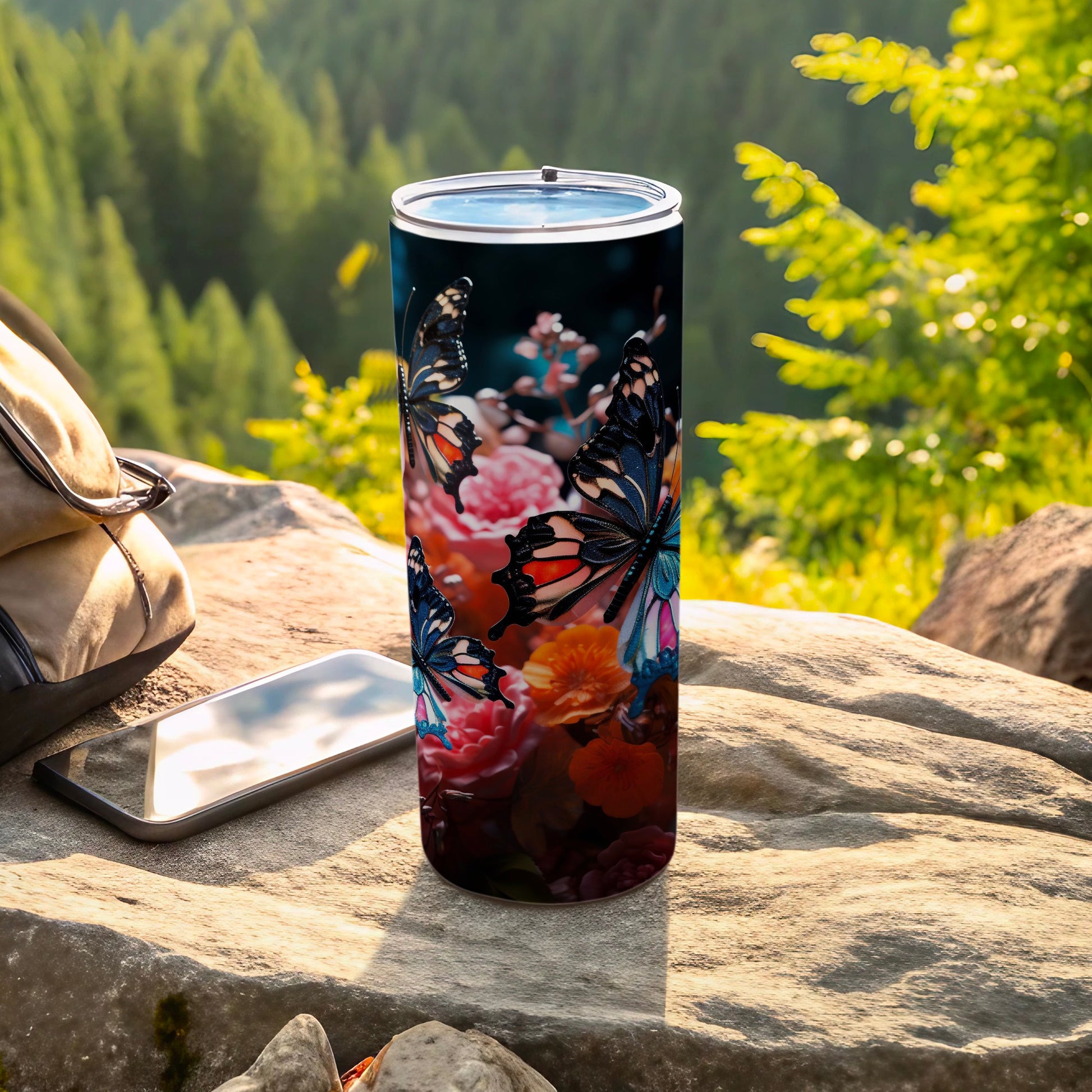 Vibrant Butterflies Flowers Dark Garden Tumbler product type
butterfly tumbler
floral design
nature art
drinkware gift
travel mug
custom tumbler
flower print
insect motif
garden theme
beverage holder
unique tumbler
wildlife art
rose pattern
colorful butterflies
summer drinkware
outdoor tumbler
personalized mug
elegant design
butterfly art
dark floral