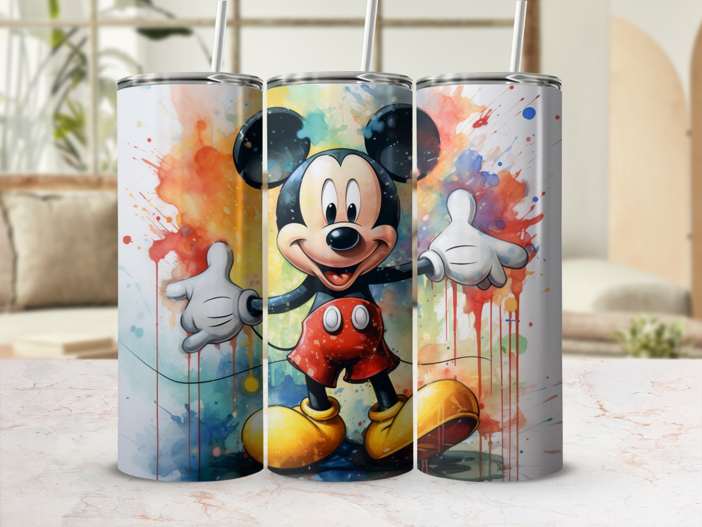 Mickey Mouse Color Splash Design Tumbler
