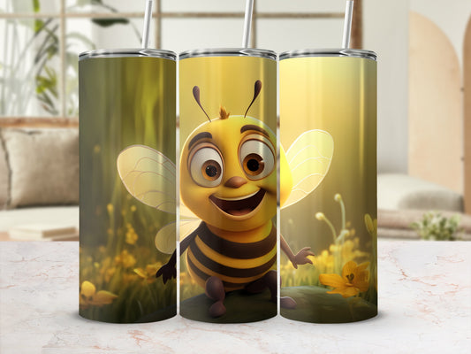 Cute Happy Cartoon Bee Sunny Garden Scene product type