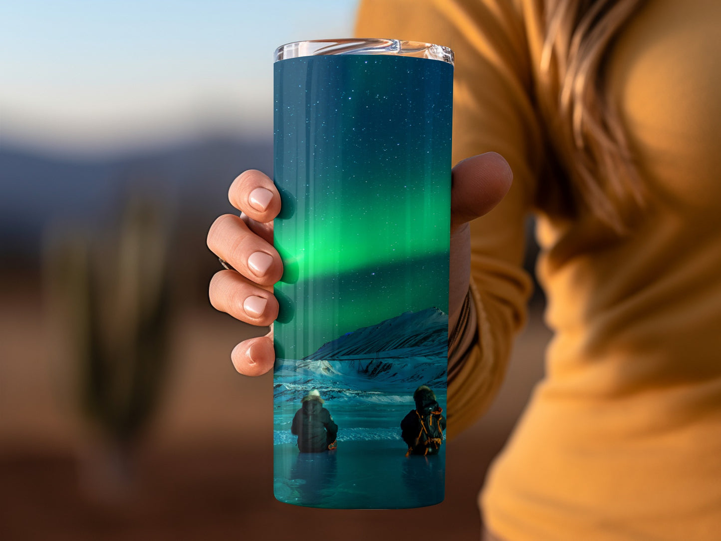 Northern Lights Scenic Travel Tumbler Custom Design