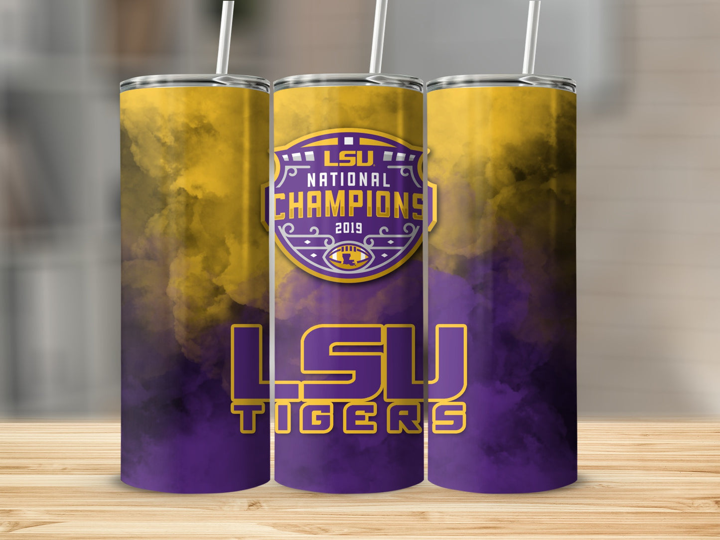 LSU Tigers National Champions 2019 travel tumbler
