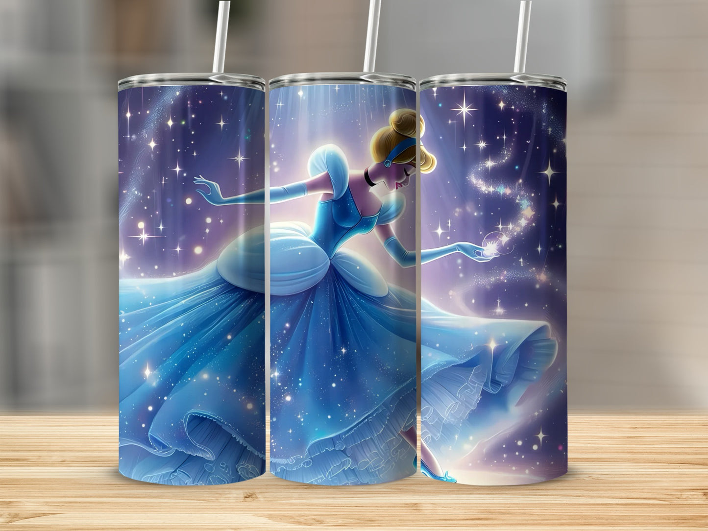 Sparkling Fairy Tale Cinderella Tumbler Cup Magic
