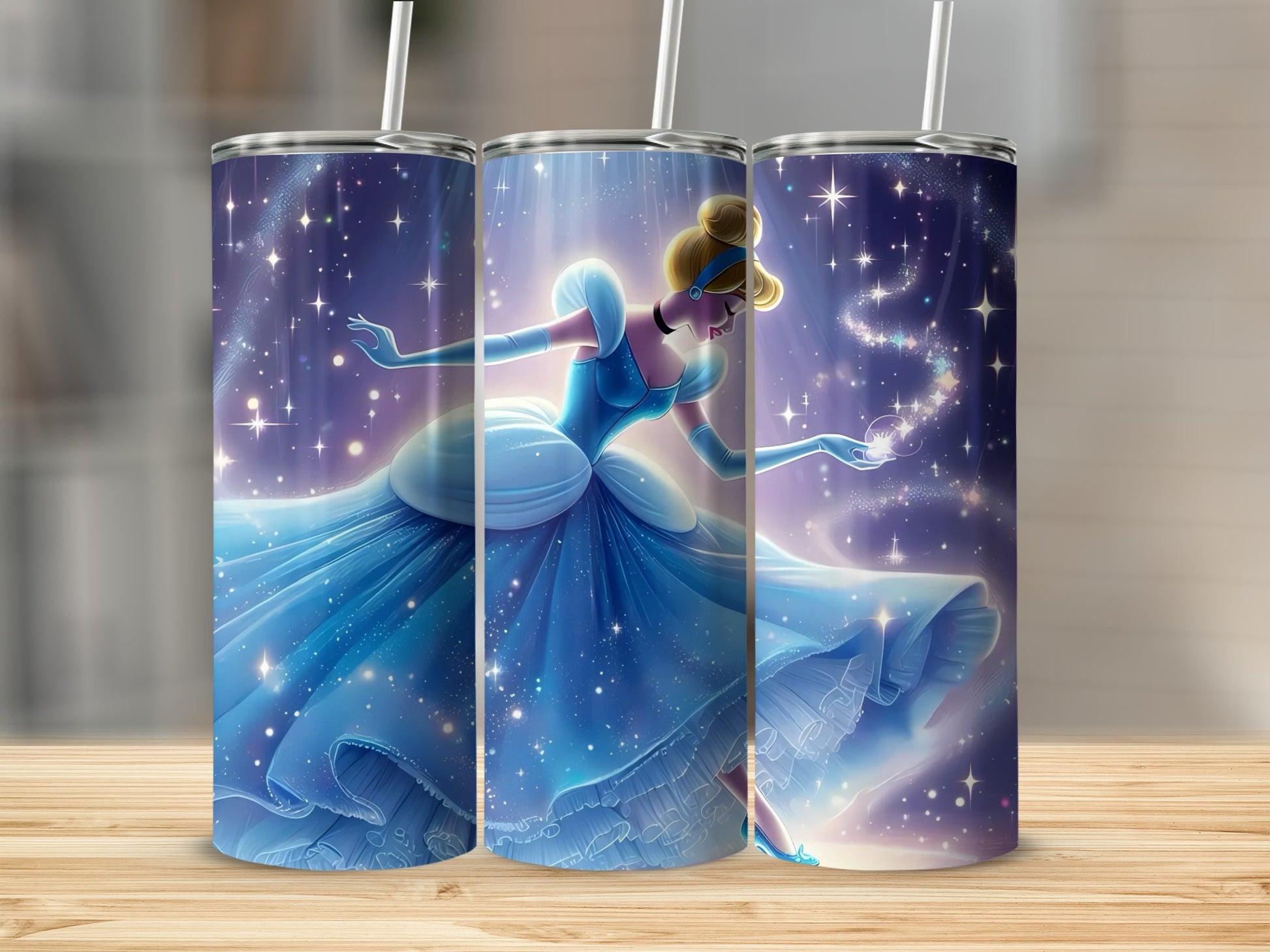 Sparkling Fairy Tale Cinderella Tumbler Cup Magic