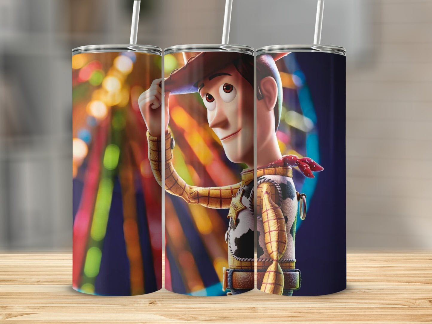 Animated Cowboy Character Colorful Design Tumbler