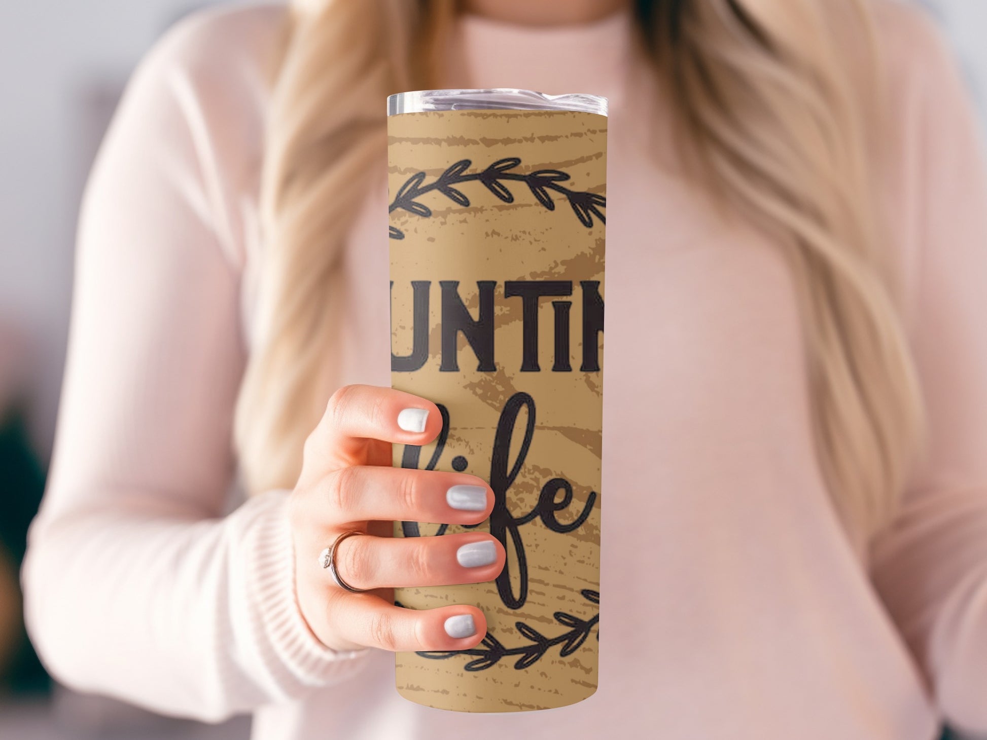 Hunting Life Rustic Design Insulated Tumbler Flask