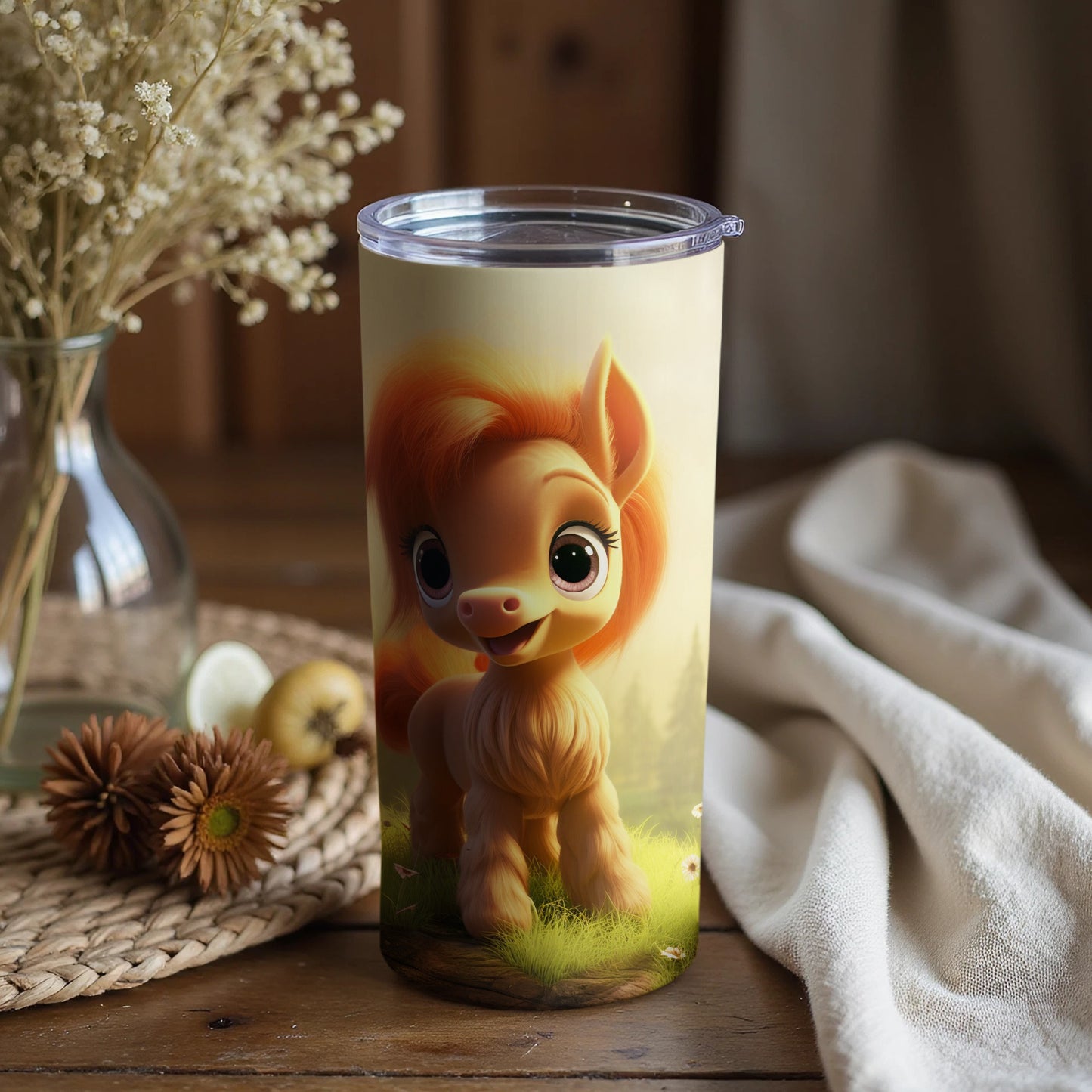 Cute Animated Pony Themed Insulated Tumbler Cup