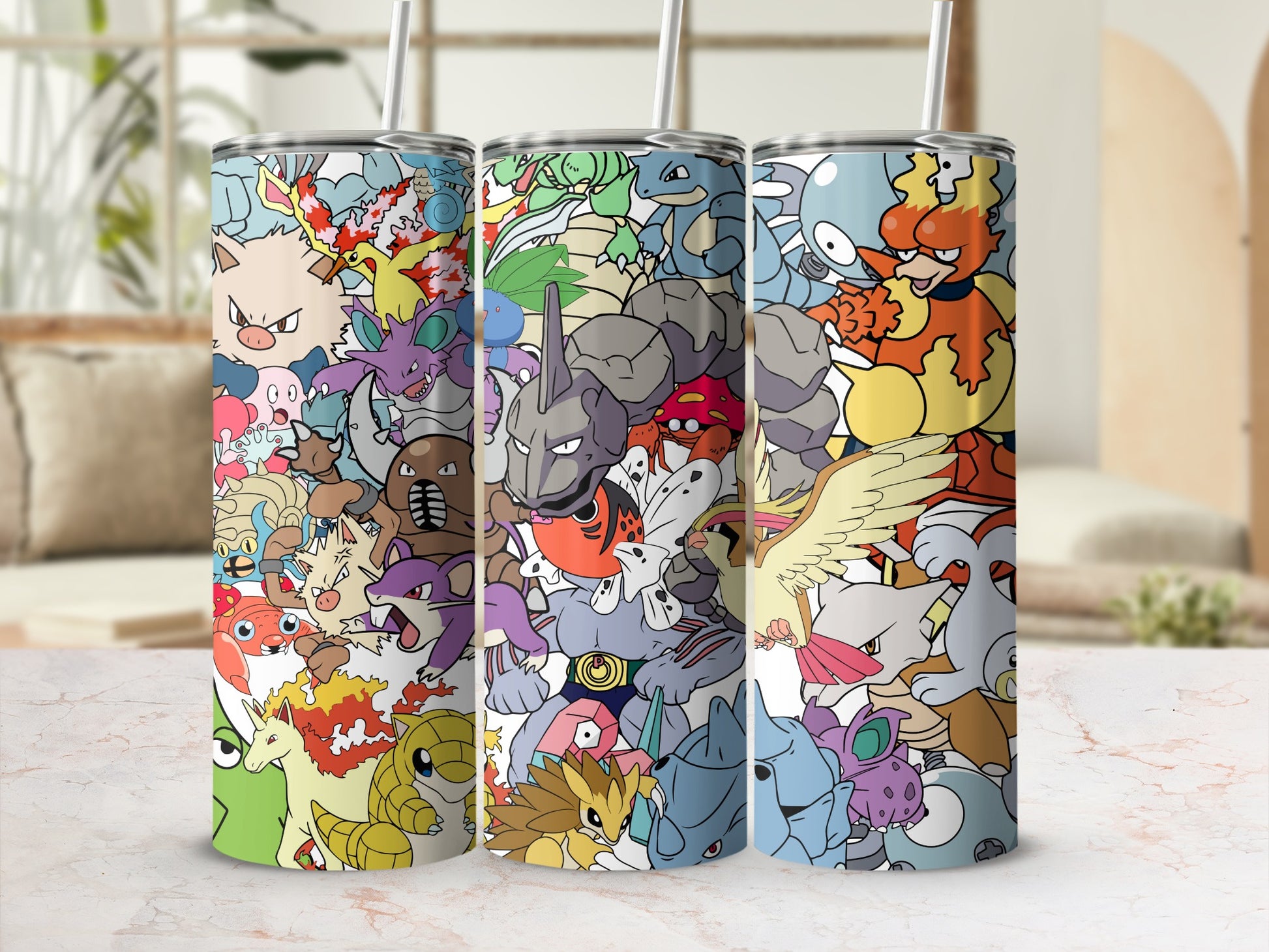 Colorful Creature-Themed Tumblers Insulated Drinkware