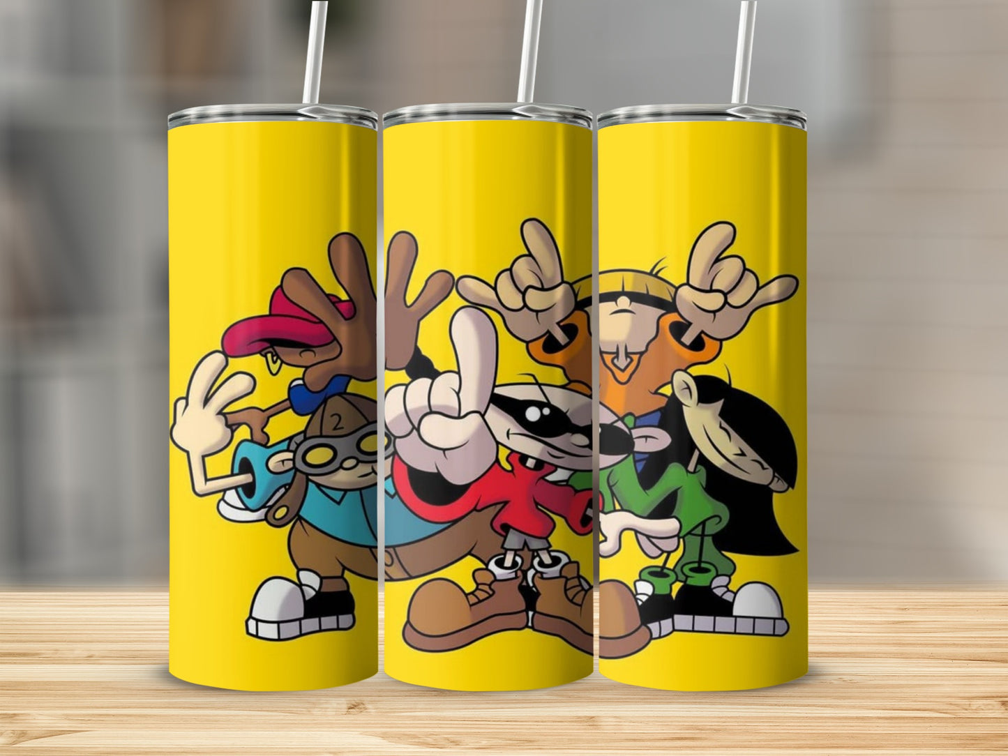 Cartoon Character Tumblers Fun Design Insulated Drinkware