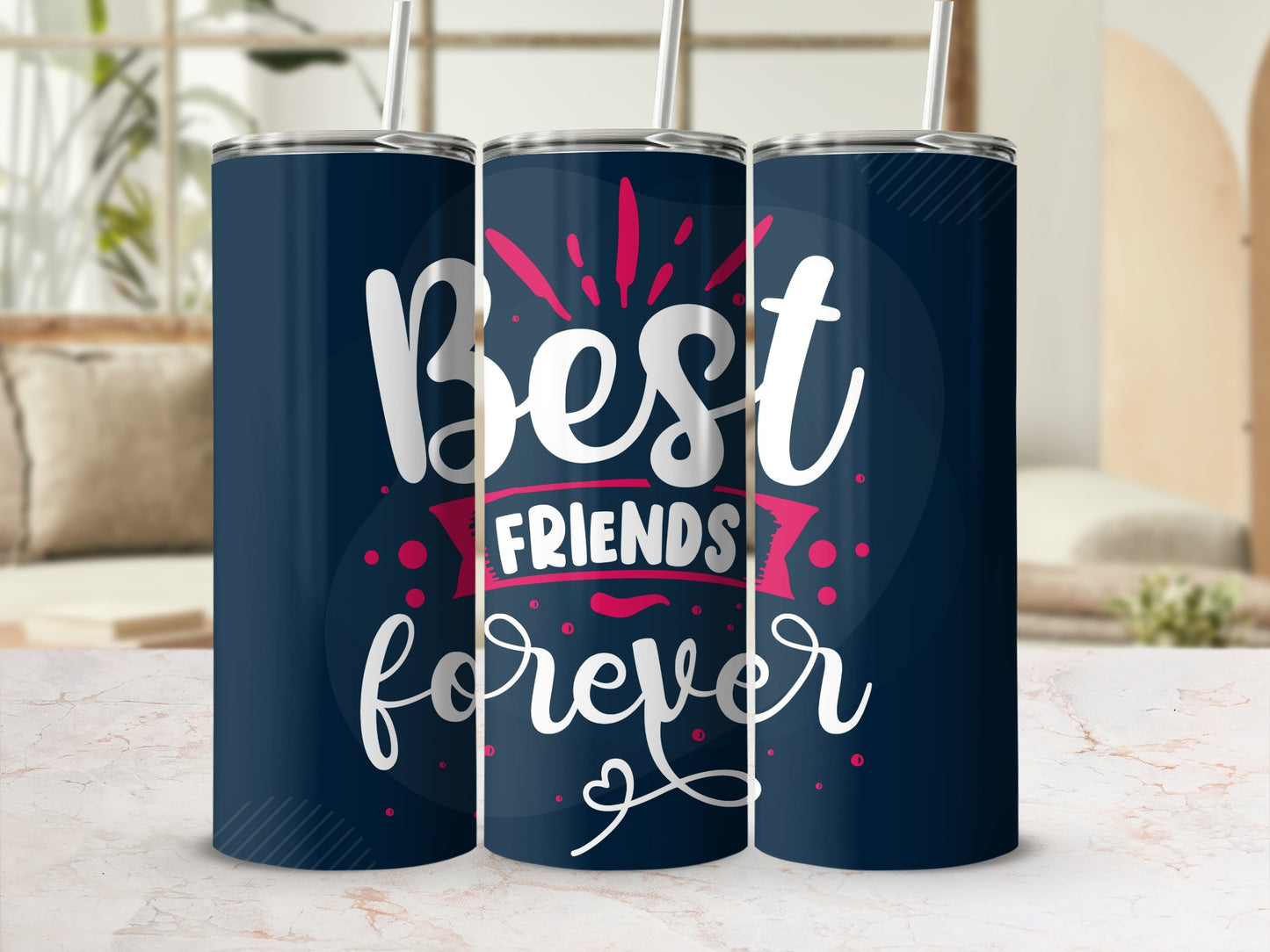 Best Friends Forever Insulated Tumbler for Friend Gift