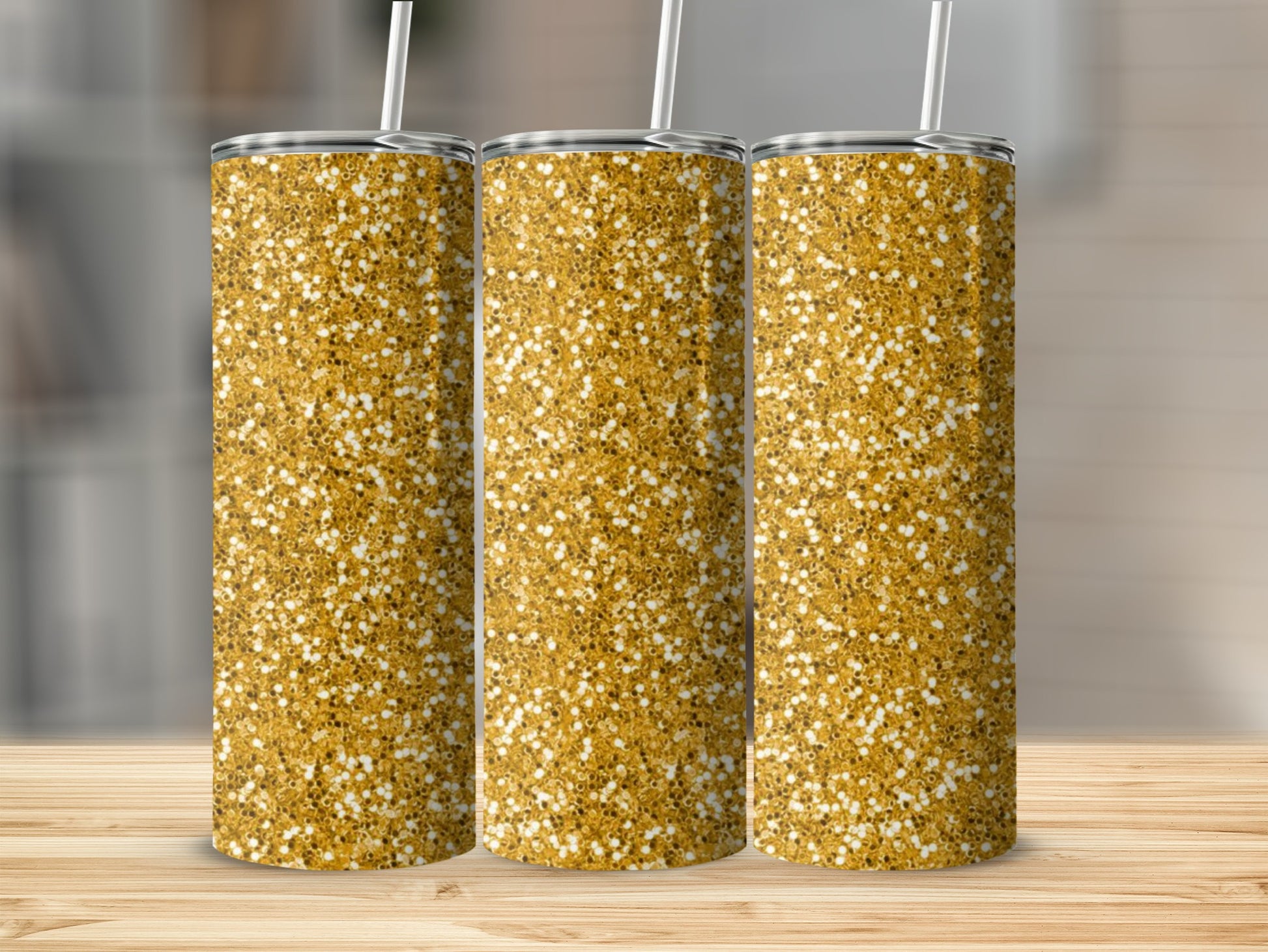 Glittering Gold Sparkle Pattern Tumbler Product