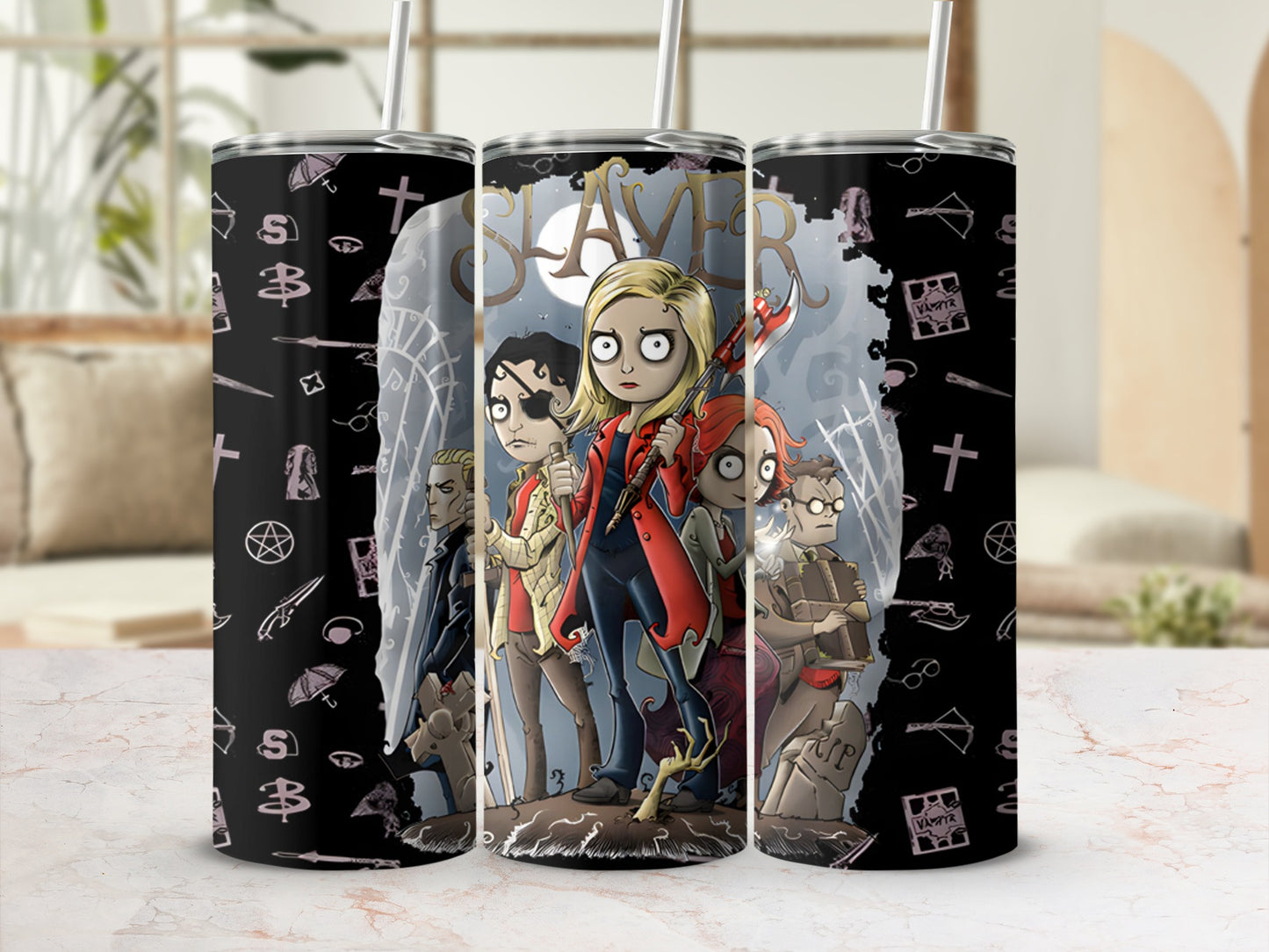 Slayer Characters Design Stainless Steel Tumbler
