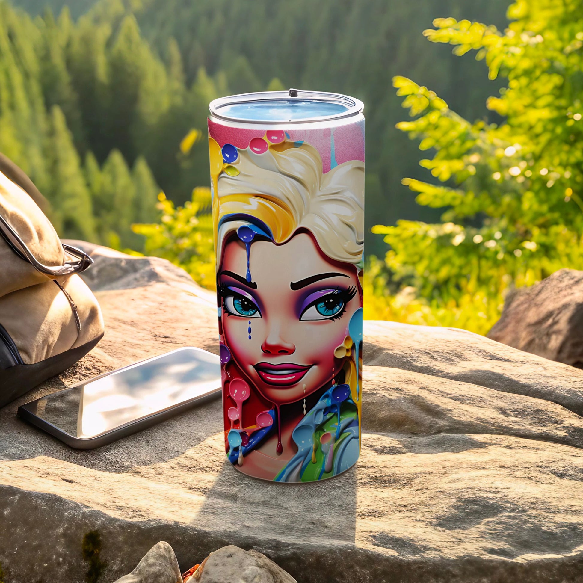 Vibrant Colorful Character Art Insulated Tumbler