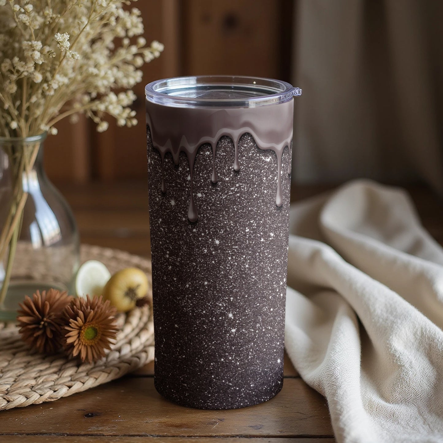 Starry Night Drip Design Insulated Tumbler Product