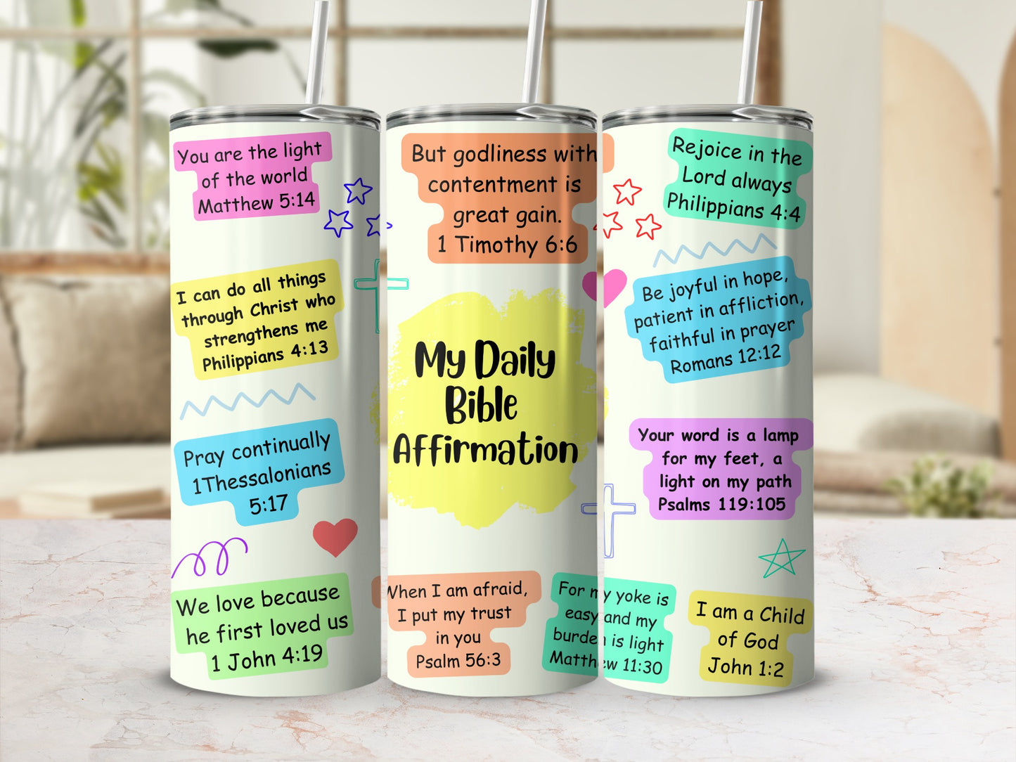 My Daily Bible Affirmation Tumbler Collection