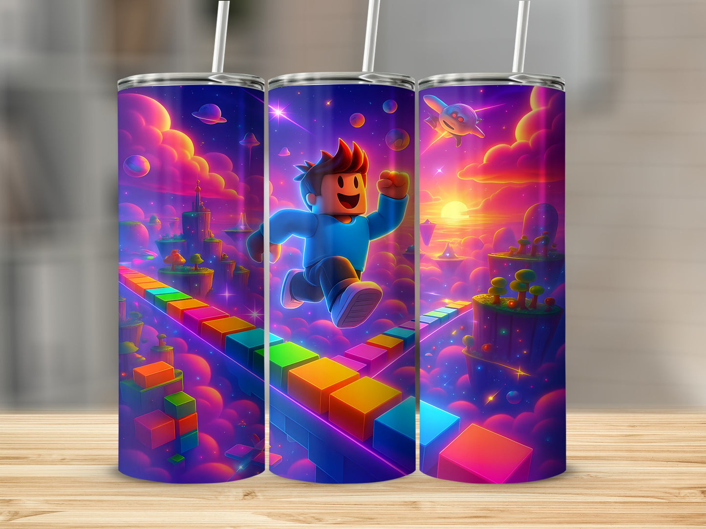Vibrant Cartoon Character Design Tumbler Product