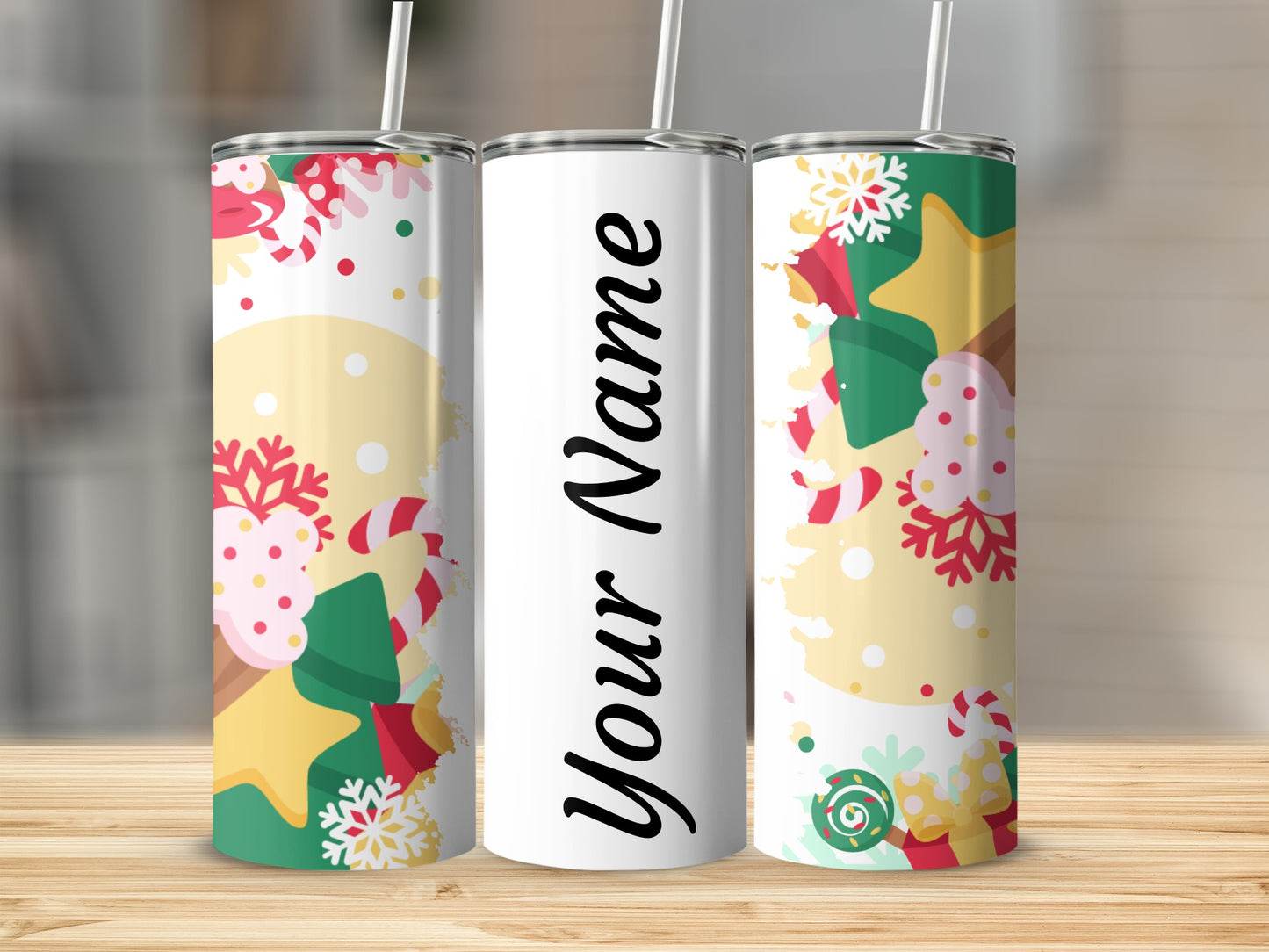 Personalized Christmas Design Your Name Tumbler Product