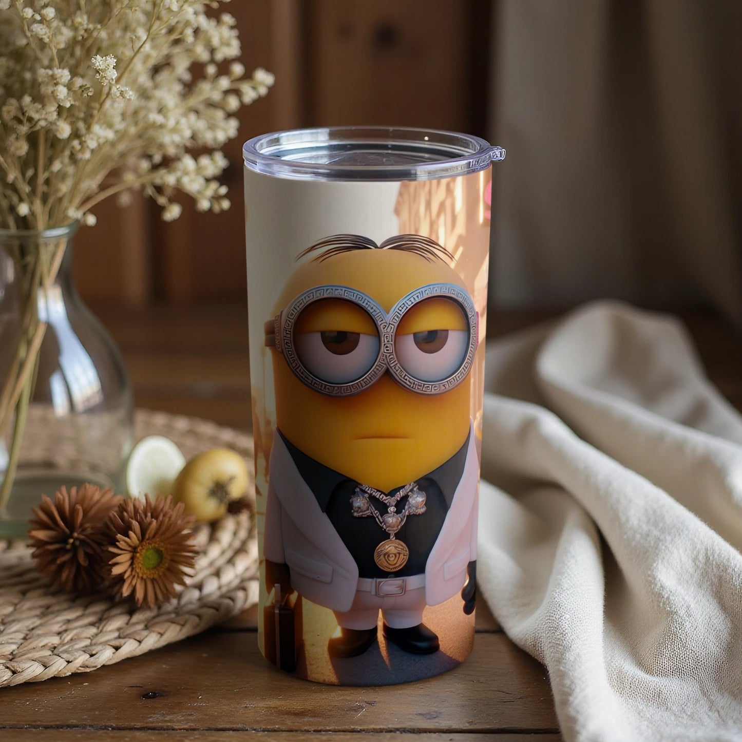 Stylish Minion-inspired tumbler with funny design
