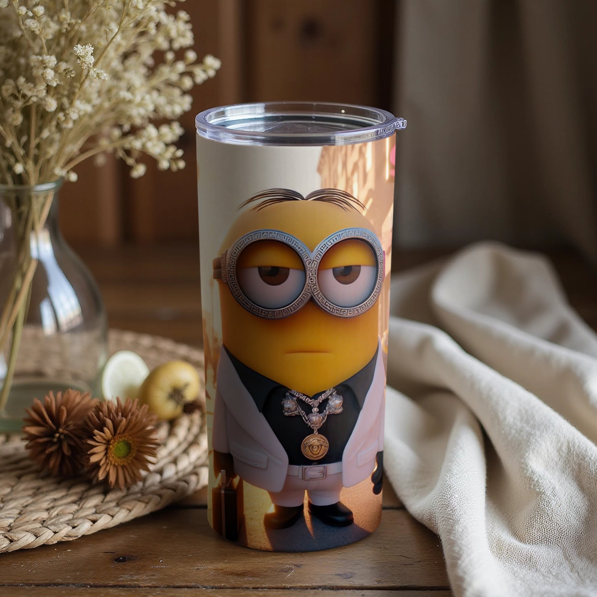 Stylish Minion-inspired tumbler with funny design
