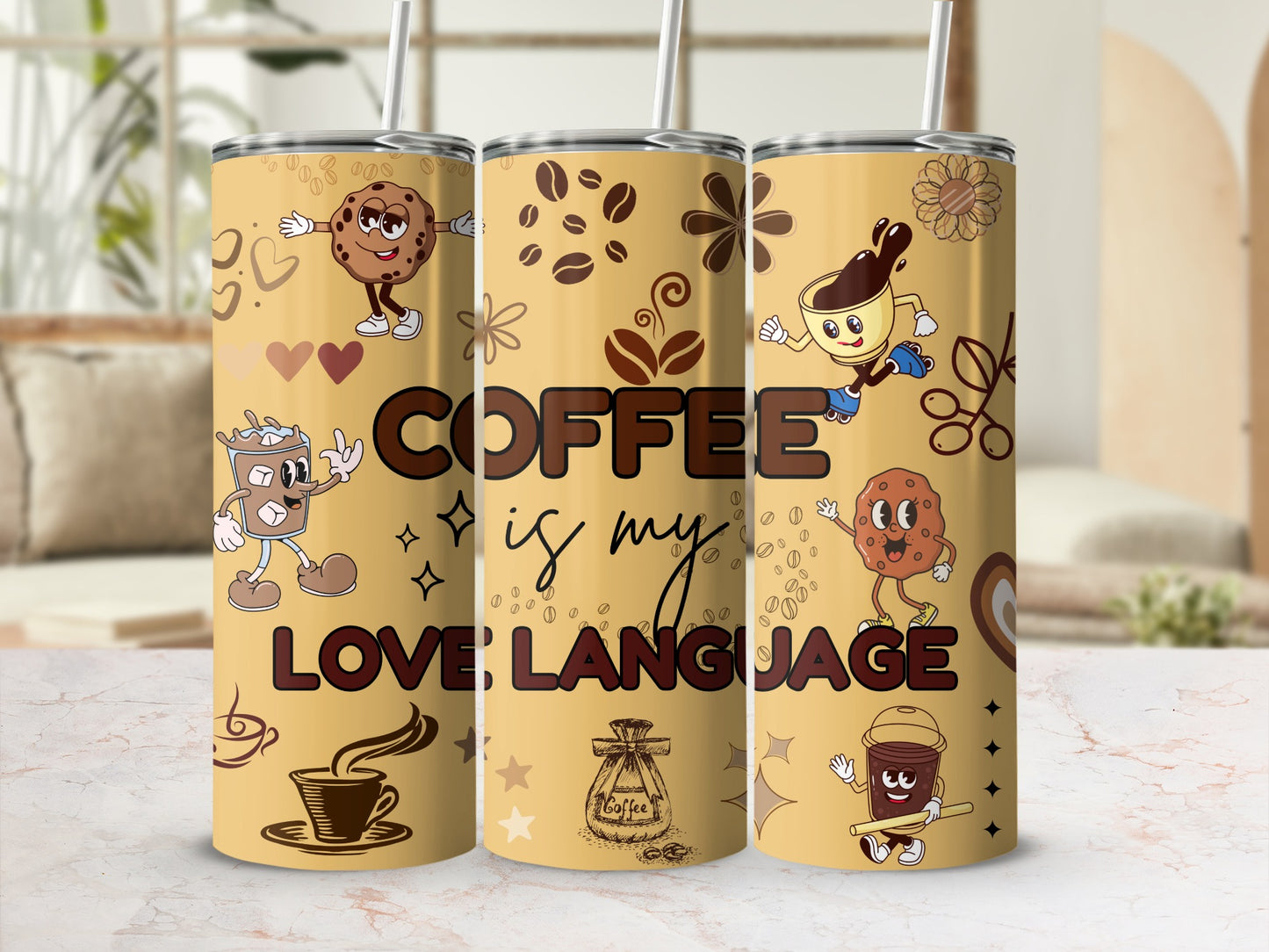 Coffee Is My Love Language Illustrated Tumbler