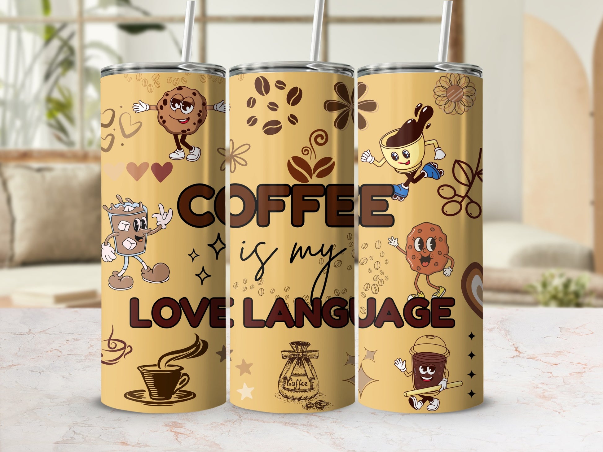 Coffee Is My Love Language Illustrated Tumbler