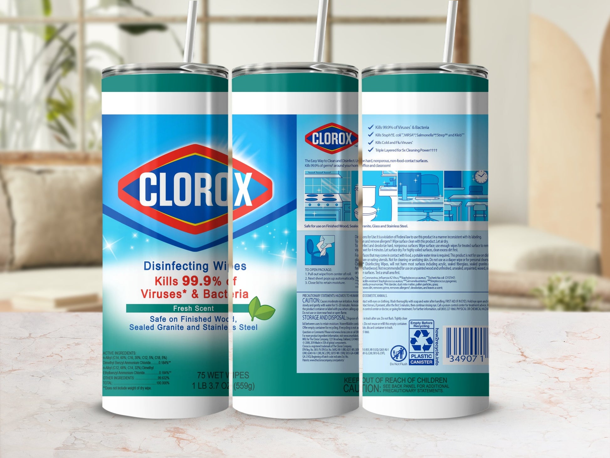 CLOROX Kills 99.9% of Viruses & Bacteria product type