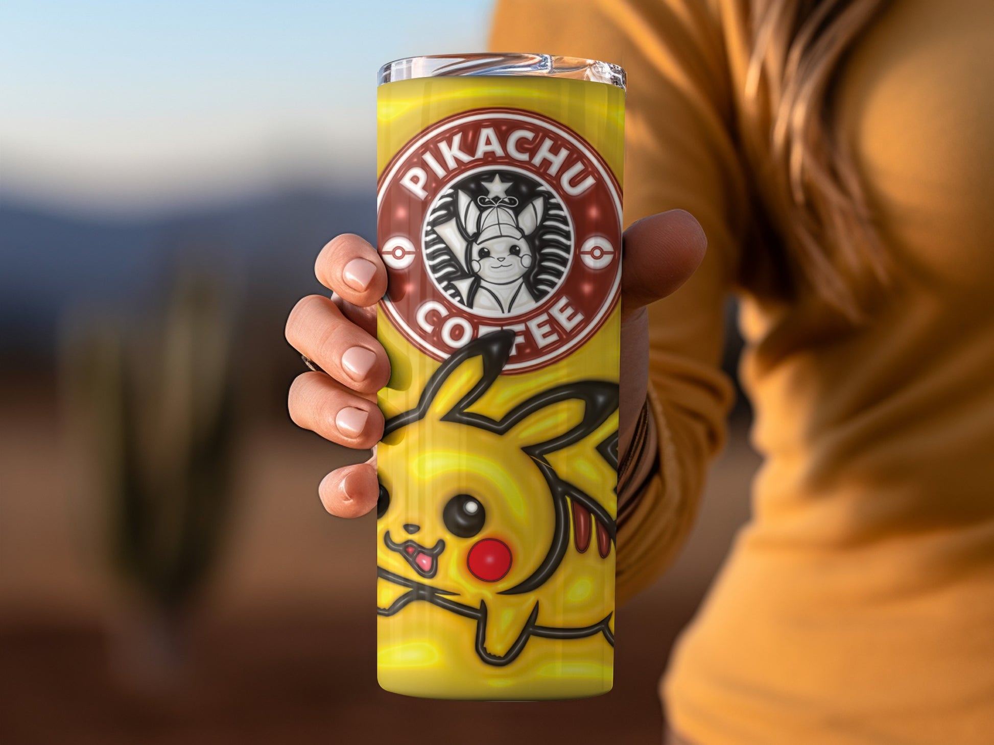 Pikachu Coffee Art Tumbler for Fans and Collectors
