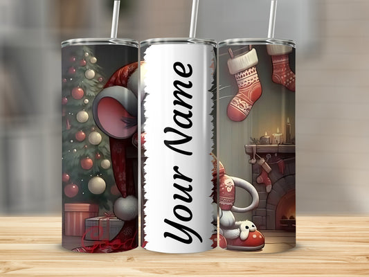 Customizable Christmas Theme Mouse Tumbler for Holidays