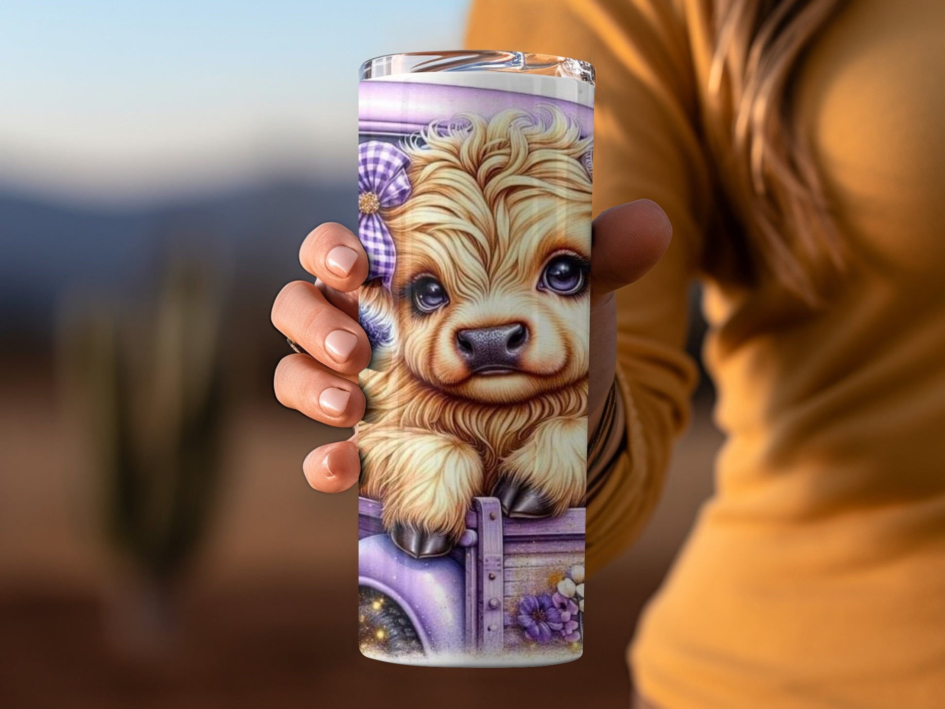 Adorable Puppy with Bow Design Insulated Tumbler