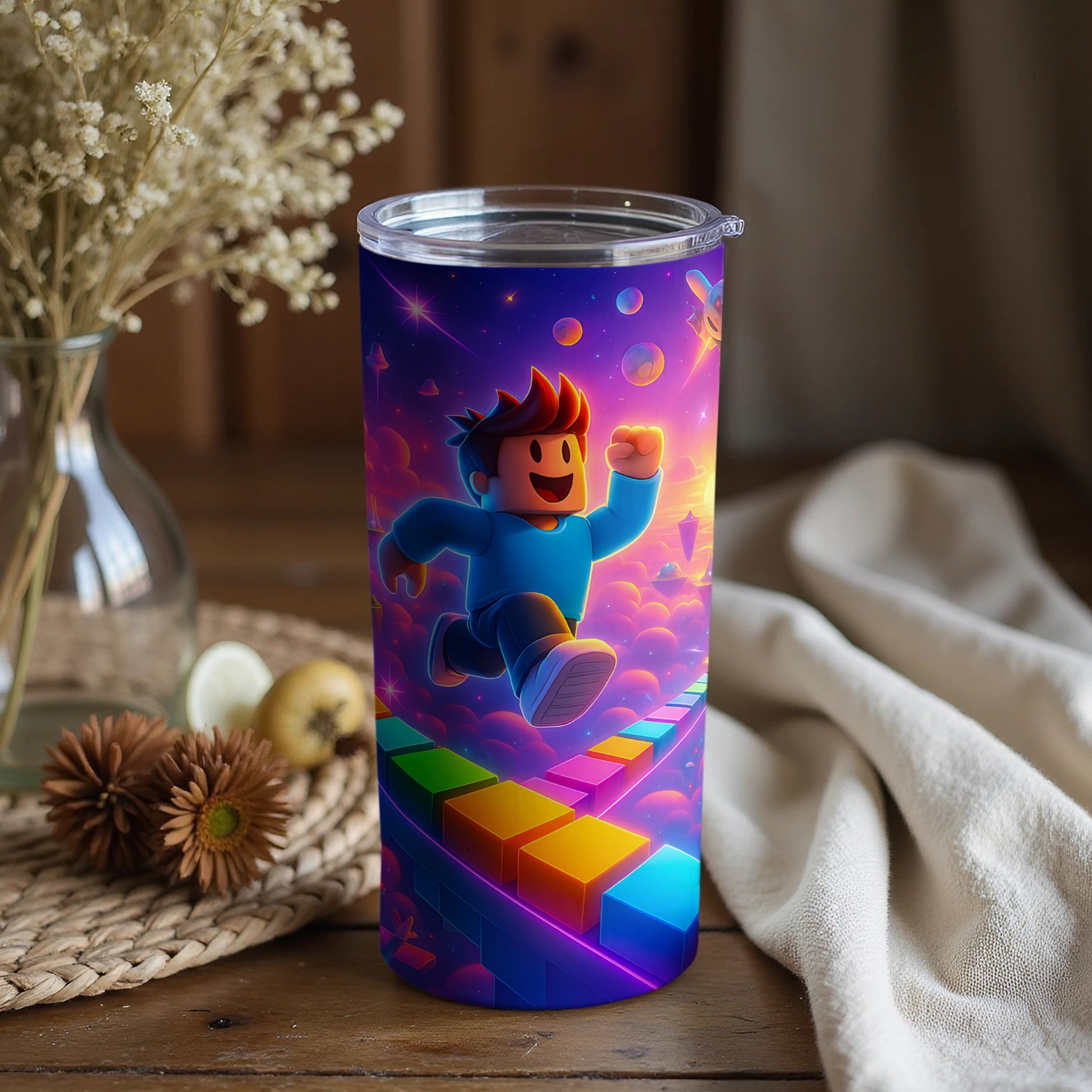 Colorful Gaming Character Insulated Travel Tumbler