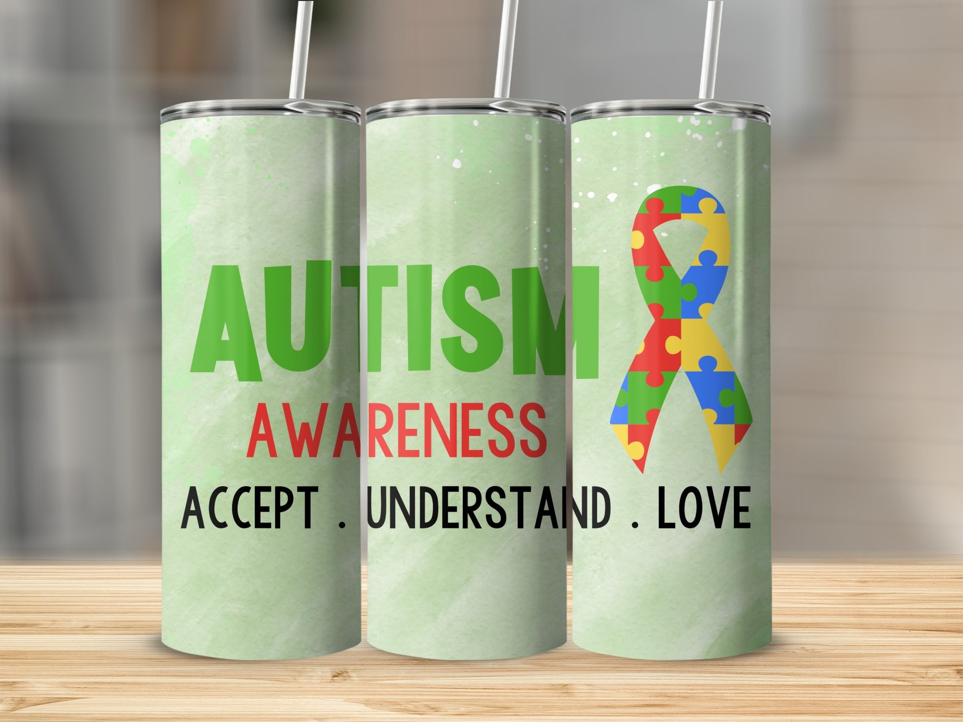 Autism Awareness Accept Understand Love Tumbler