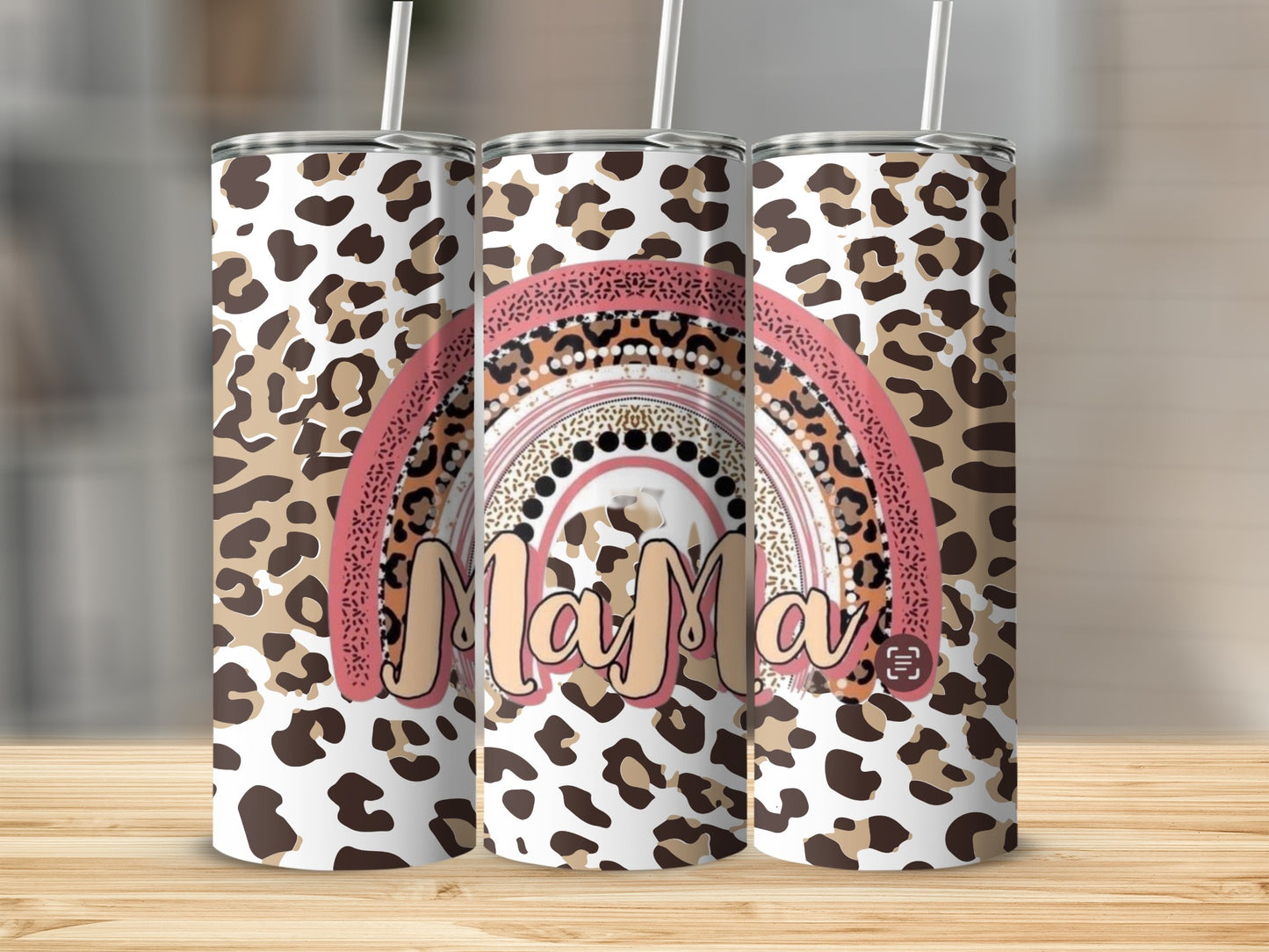 Leopard Print Mama Rainbow Tumbler for Mothers Day Gifts