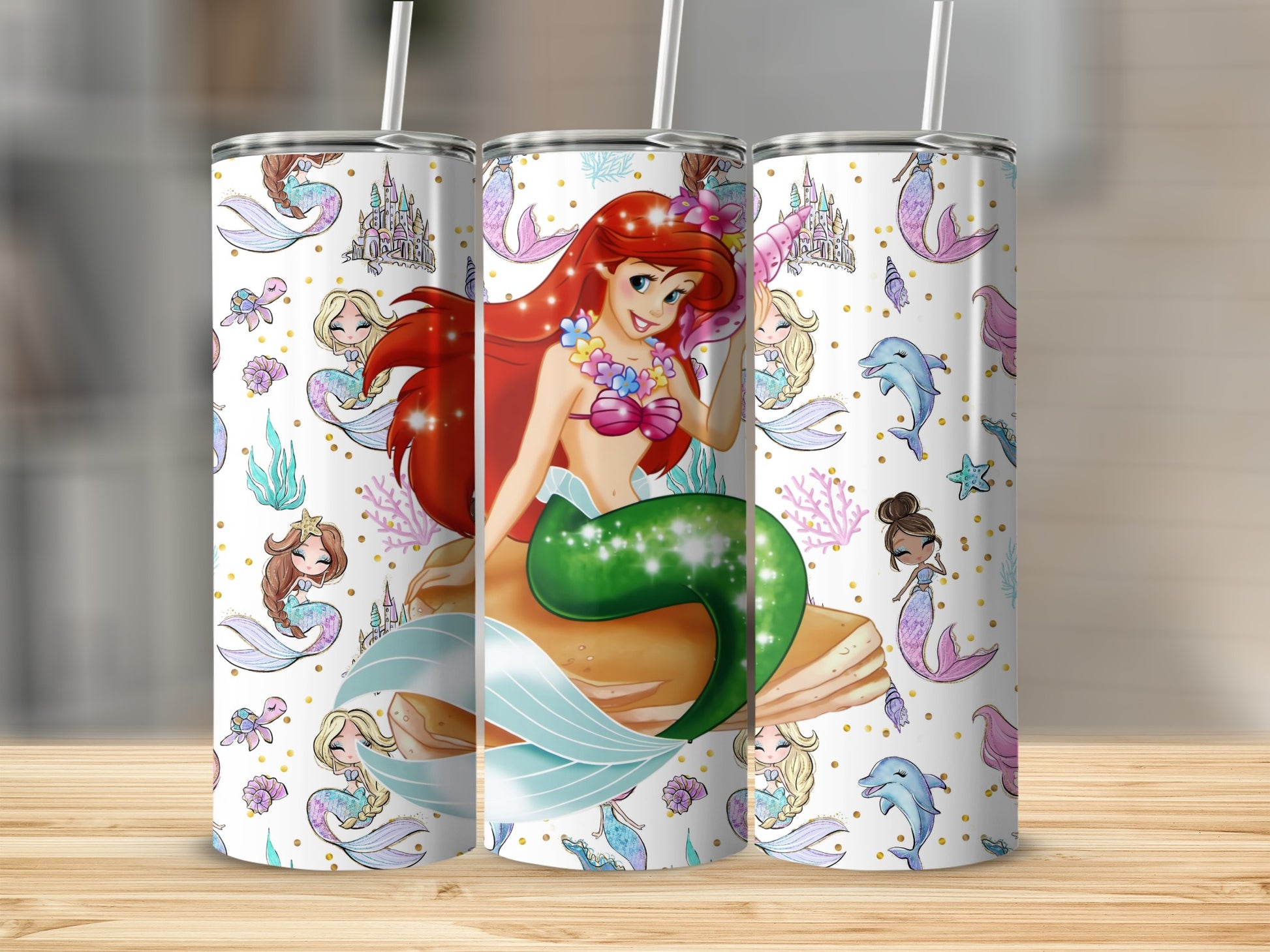 Enchanting Mermaid Fantasy Design Tumbler Cup