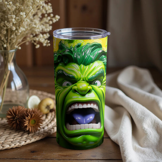 Colorful Hulk Tumbler with Vivid Graphic Art Design