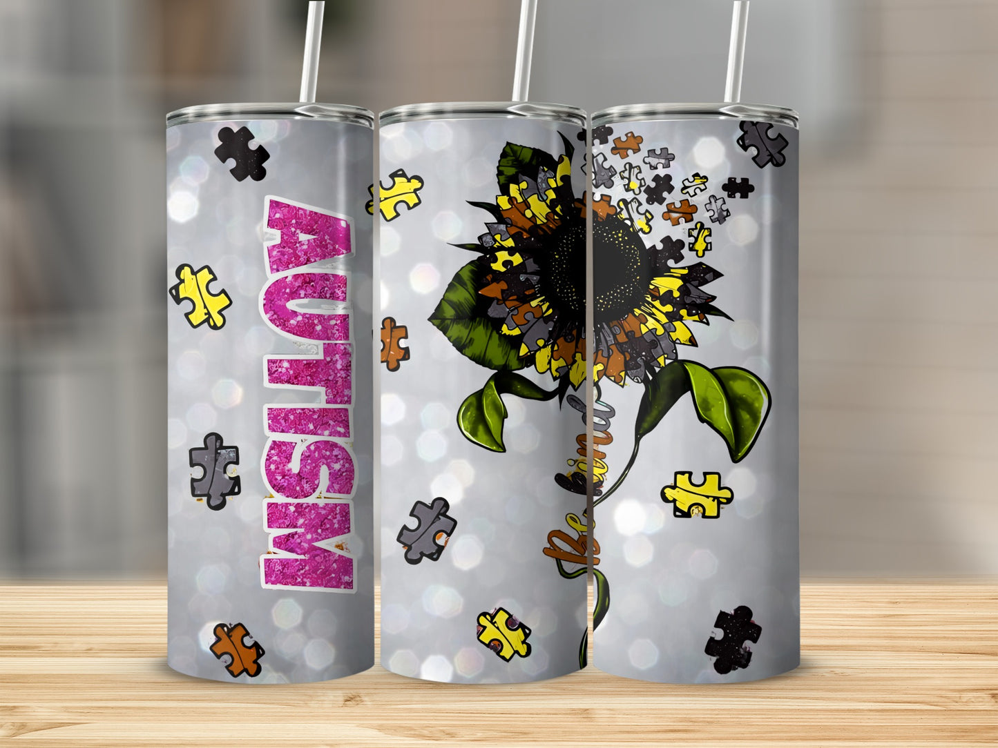 Autism Awareness Sunflower Tumbler for a Cause