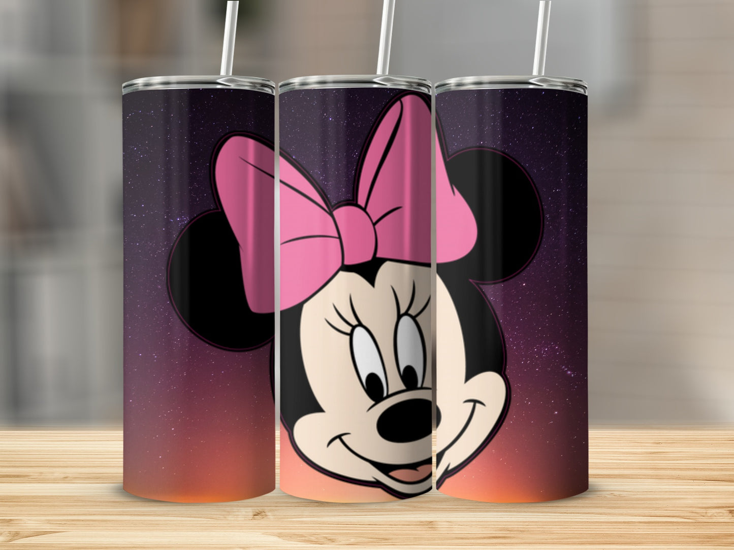 Cute Minnie Mouse Tumbler with Pink Bow Design