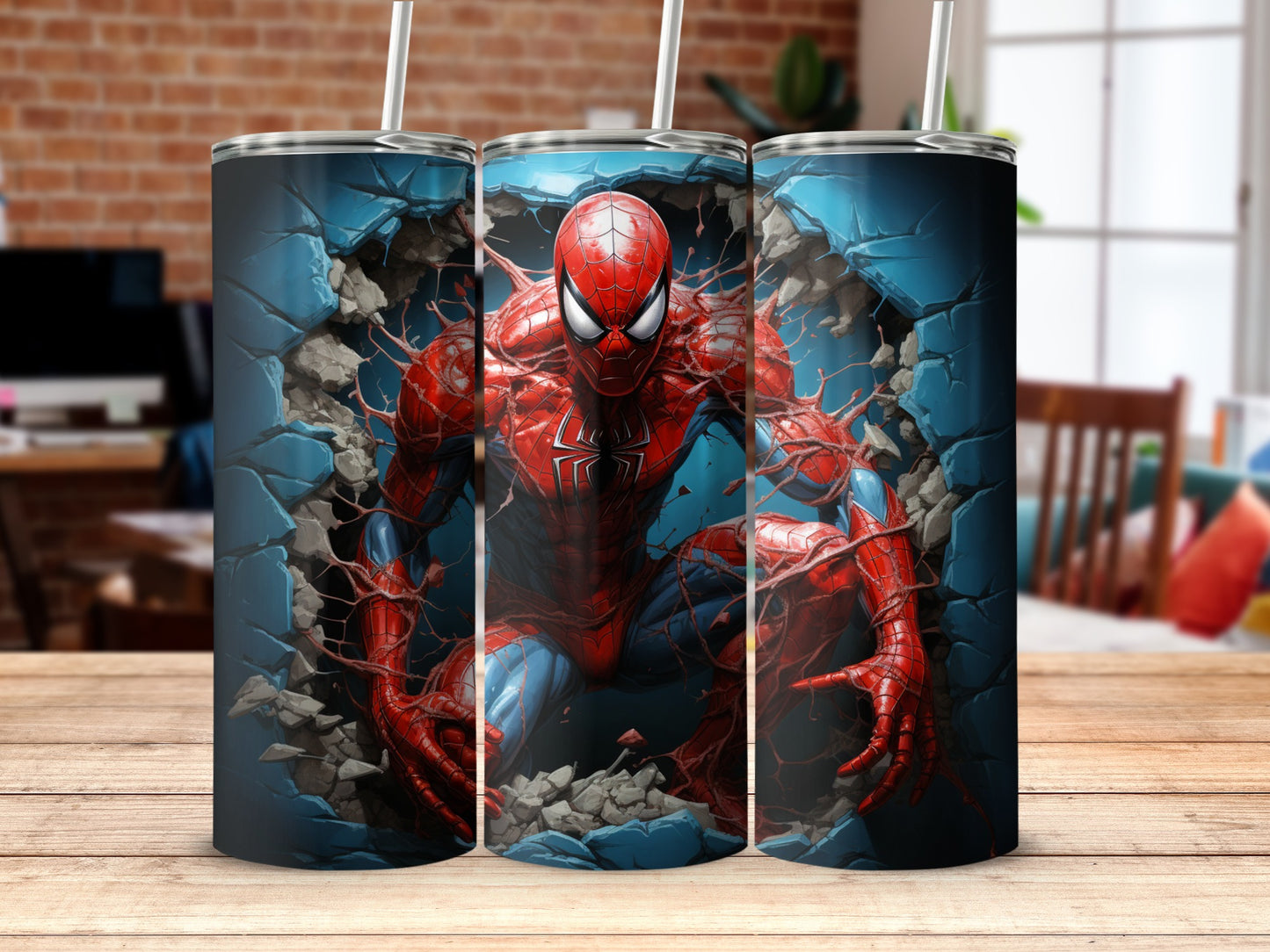 Vibrant superhero themed drink tumblers for all ages
