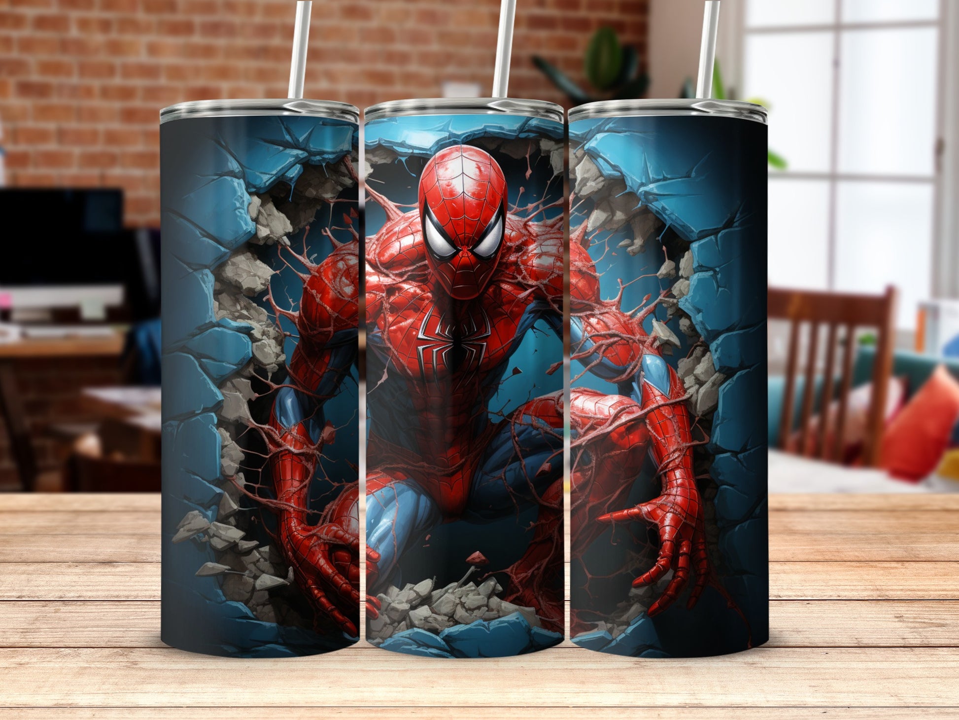 Vibrant superhero themed drink tumblers for all ages