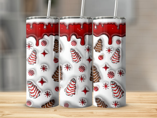 Festive Christmas Tree and Candy Pattern Tumbler Product
