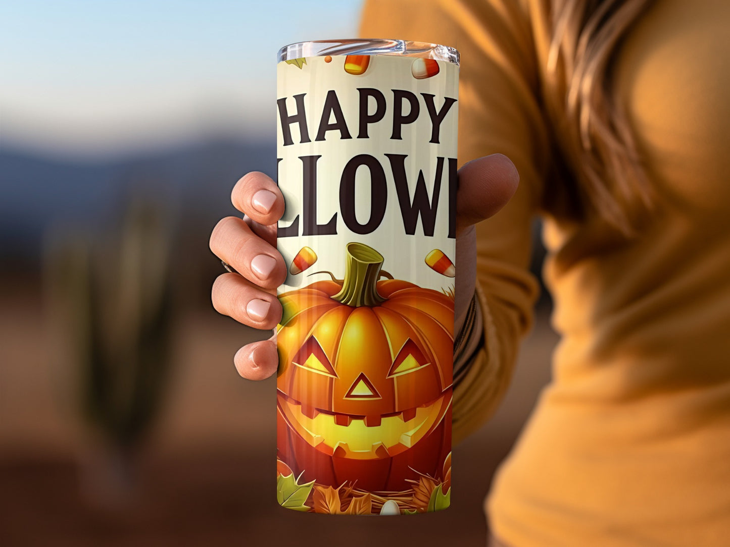 Happy Halloween Pumpkin Artwork Tumbler Product