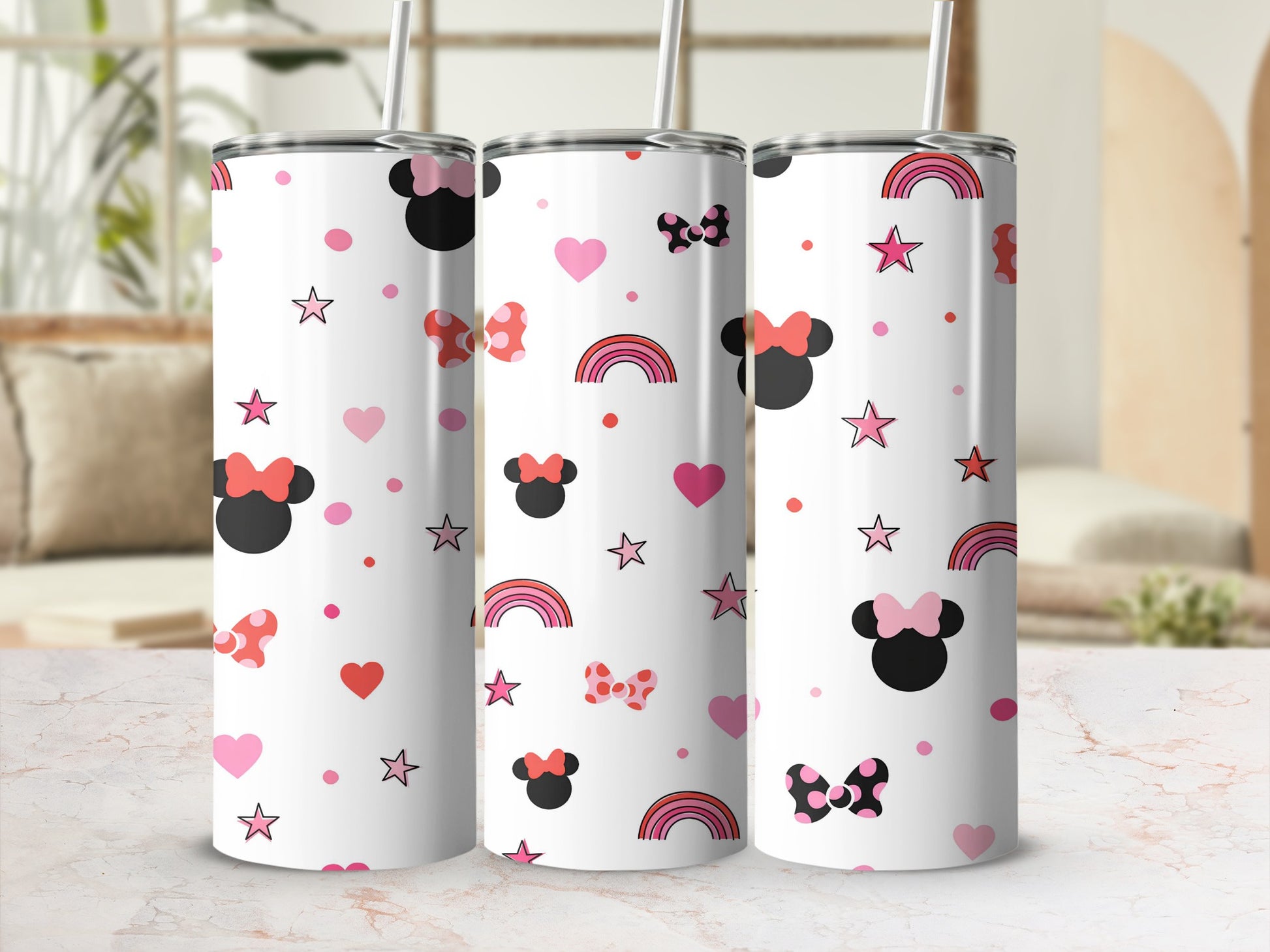 Colorful Mickey Mouse Themed Tumblers for Kids and Adults
