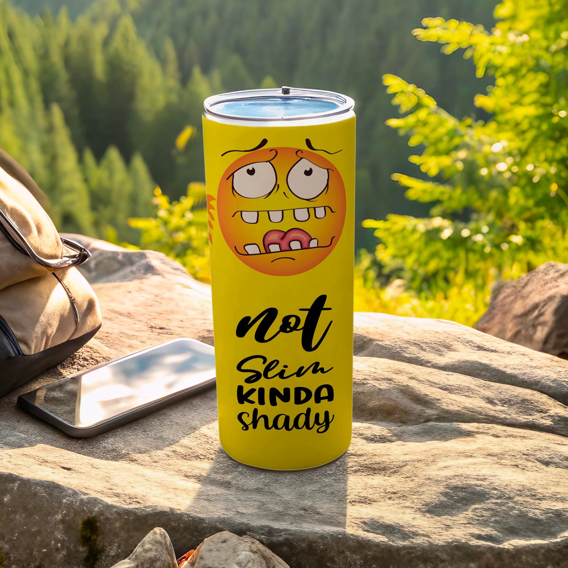 Not Slim Kinda Shady Yellow Drink Tumbler